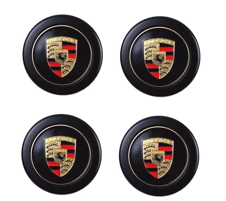 Porsche 911 914 Fuch Fuchs Alloy Wheel Color Crest Center Caps Genuine Porsche