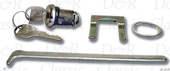 1967 Camaro Trunk Lock Cylinder Set 64 65 68 GTO Lemans Tempest 2 GM Keys 67