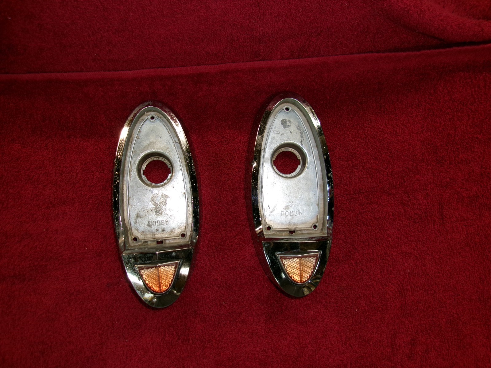1954 Dodge Tail Light Housings/Bezels, pair, used for resto/Rat Rod