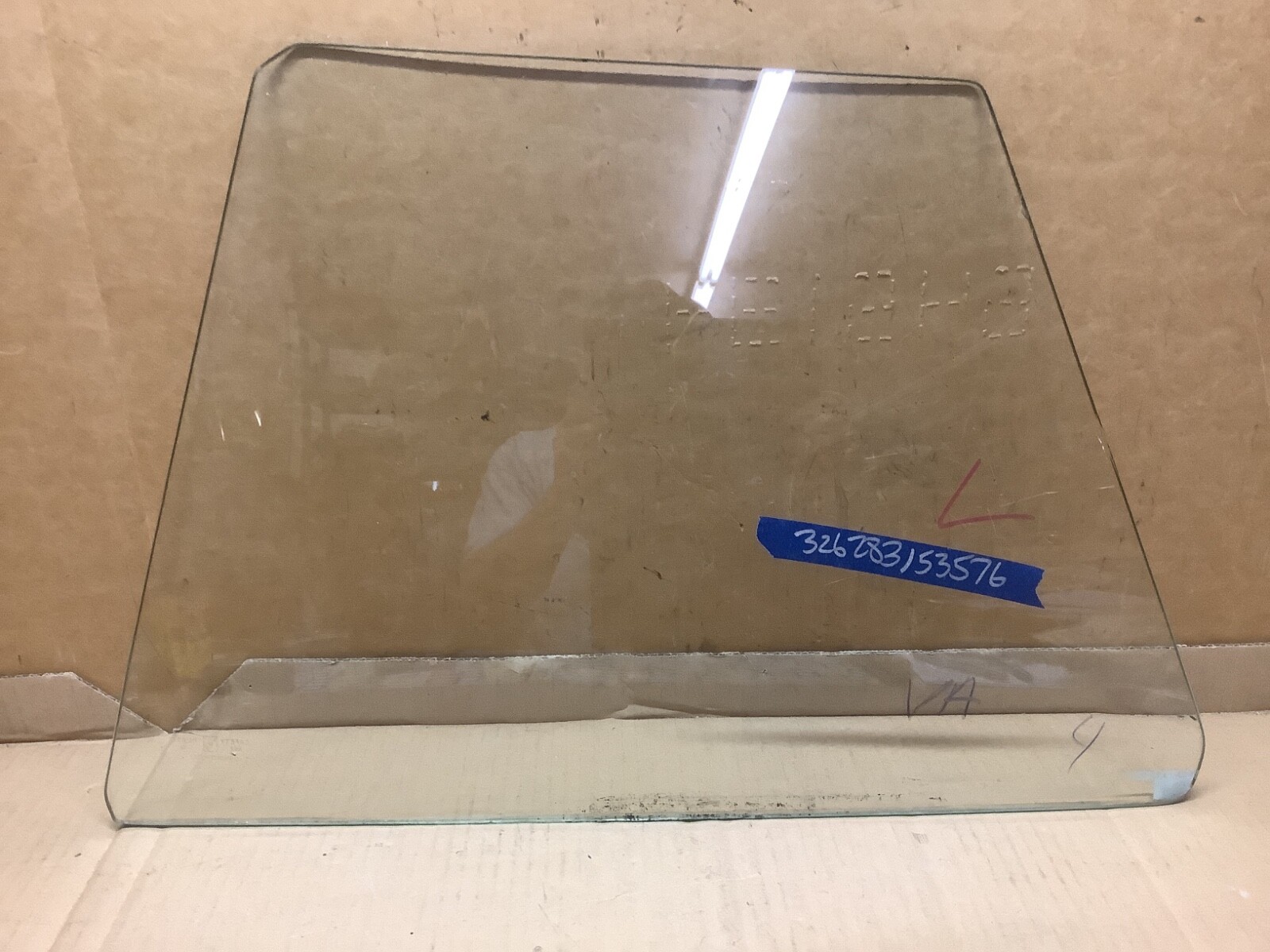 1963-67 C2 Corvette Left Convertible Drivers door glass window dte code VA 1963-67 C2 Corvette Left Convertible Drivers door glass window dte code VA