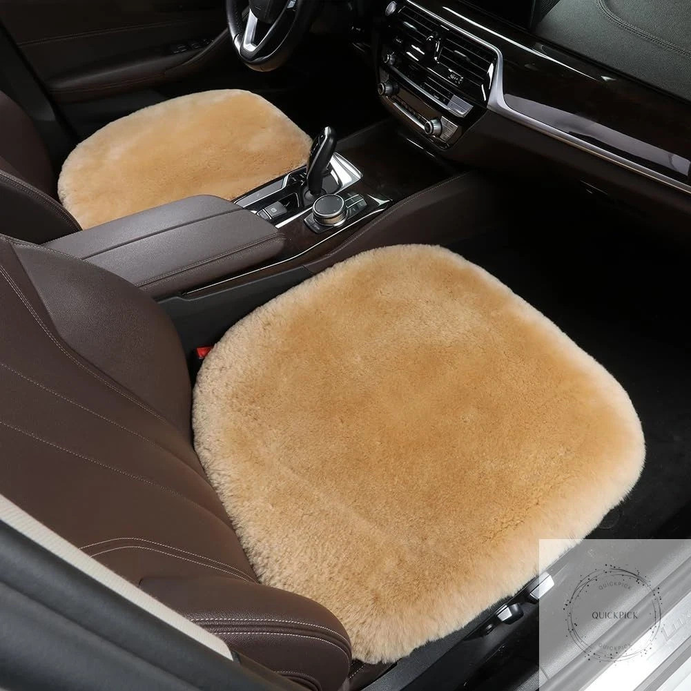 2 Pack Genuine Sheepskin Car Seat Cover-Australia Wool Cushions for Universal