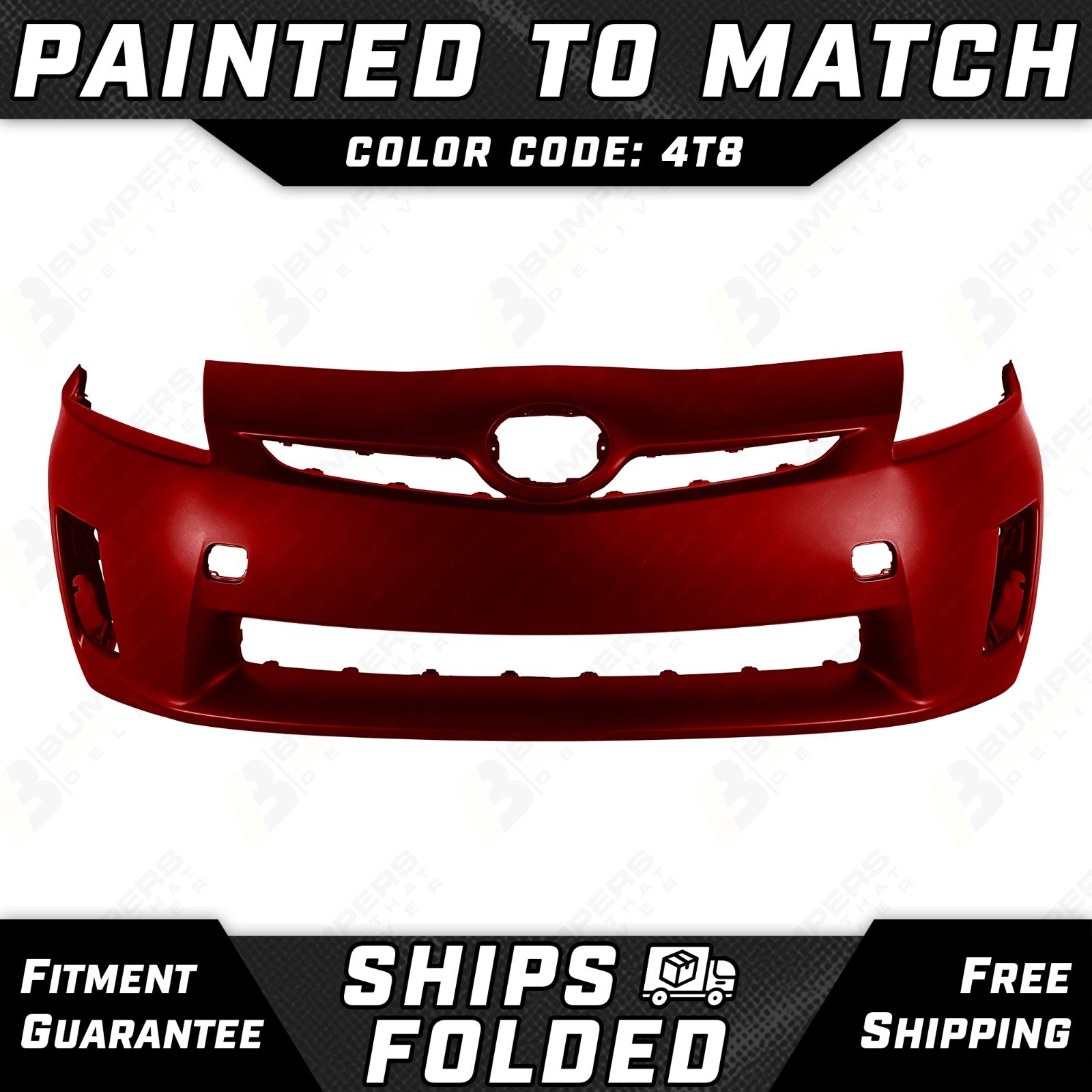 NEW Painted *3R3 Red* Front Bumper Cover Fascia for 2010-2011 Toyota Prius w/o P