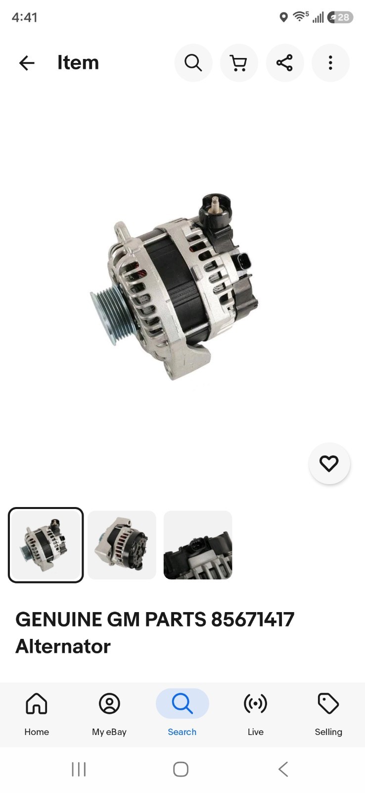 GENUINE GM PARTS 85671417 Alternator New in Box GENUINE GM PARTS 85671417 Alternator New in Box