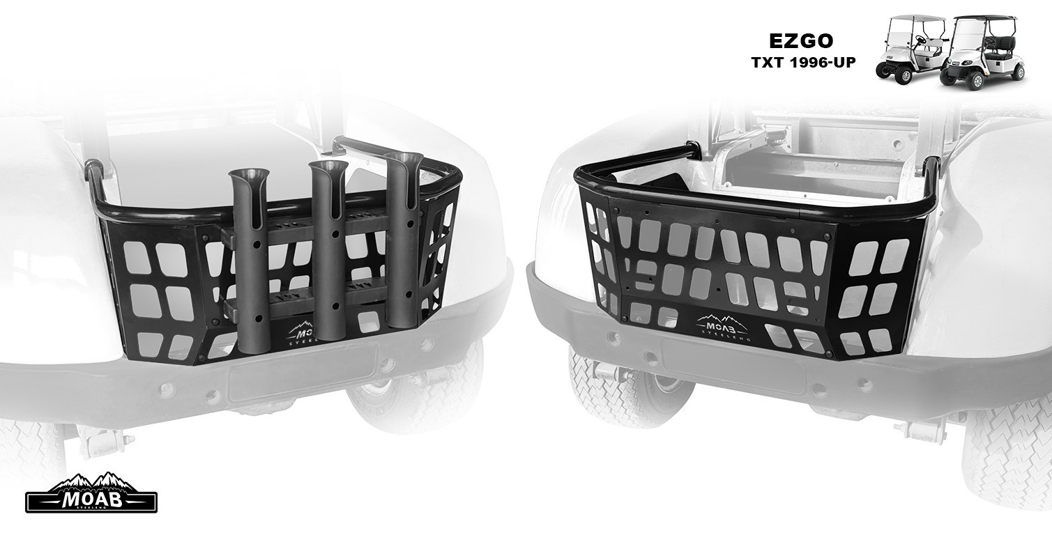 \'MOAB\' Heavy Duty Utility Rear Basket for EZGO TXT 1996+ Golf Cart