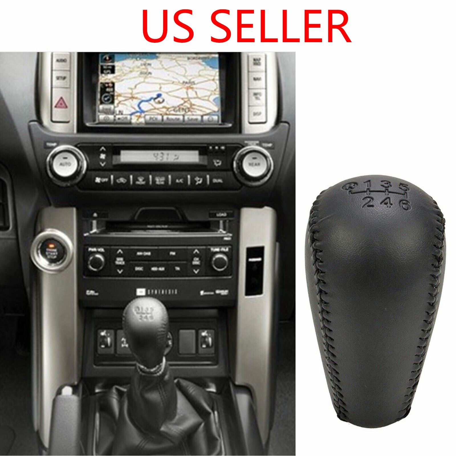 NEW 6 Speed Leather Gear Shift Knob Black for Toyota Tacoma 2005-2015 NEW 6 Speed Leather Gear Shift Knob Black for Toyota Tacoma 2005-2015