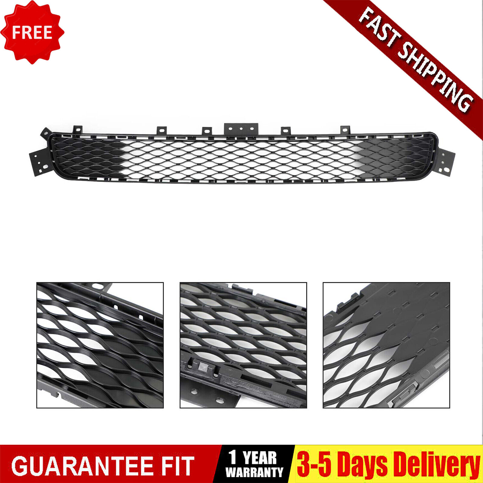 Front Bumper Lower Grille Grill For Infiniti Q50 Base Model NO Sport Model 14-17