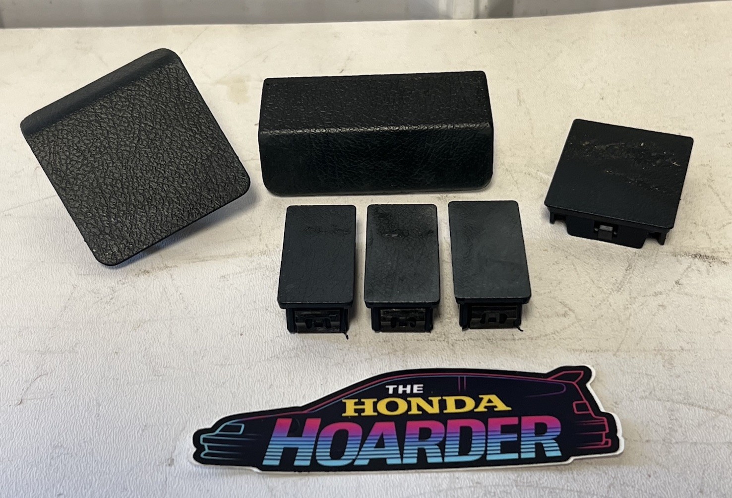 1988-91 Honda Civic CRX Switch Hole Cover Insert Delete Trim Dash Bezel Set Blue