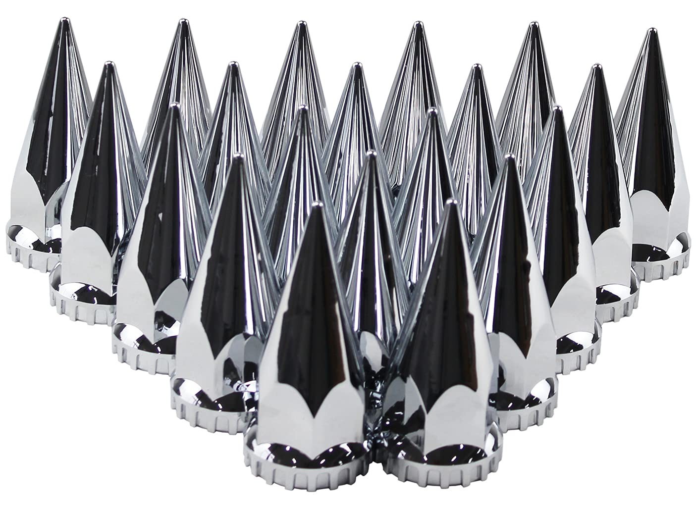 Chrome 20 Lug Spike nut Axle Kit for 22.5\