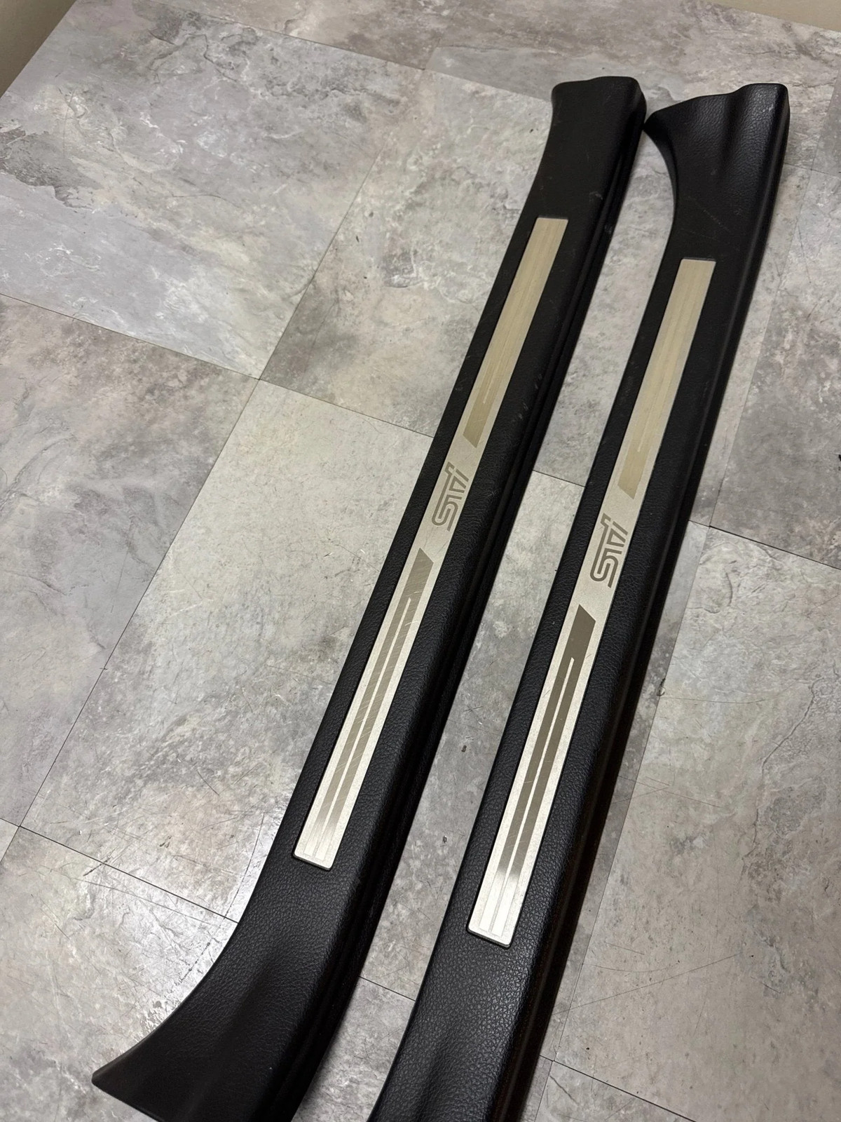 2015-2021 Subaru WRX STi Front OEM Door Sill Trim Set (2)