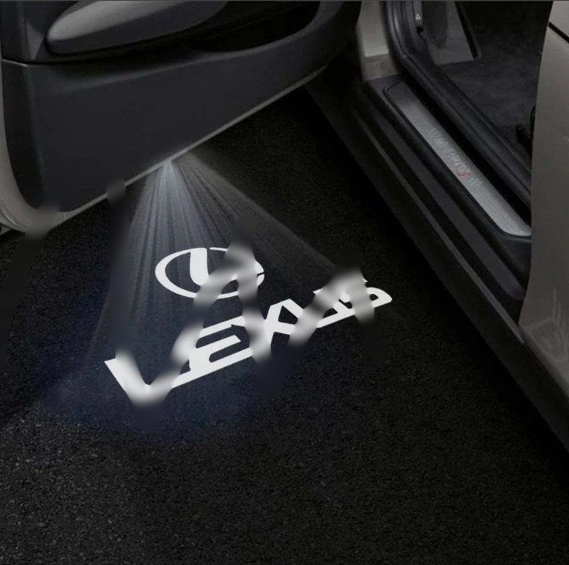 New 2X Glass Lens 3D Shadow Lights Car Courtesy Light For Lexus