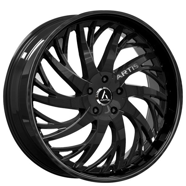 Artis Wheels Decatur Gloss Black Rims 24x9 (4pcs) A1 Artis Wheels Decatur Gloss Black Rims 24x9 (4pcs) A1