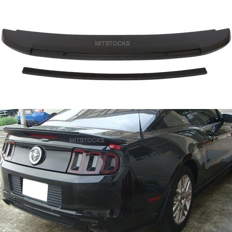 Fit 2010-2014 Ford Mustang Shelby V6 GT500 Style ADD-ON Trunk Spoiler Wing ABS