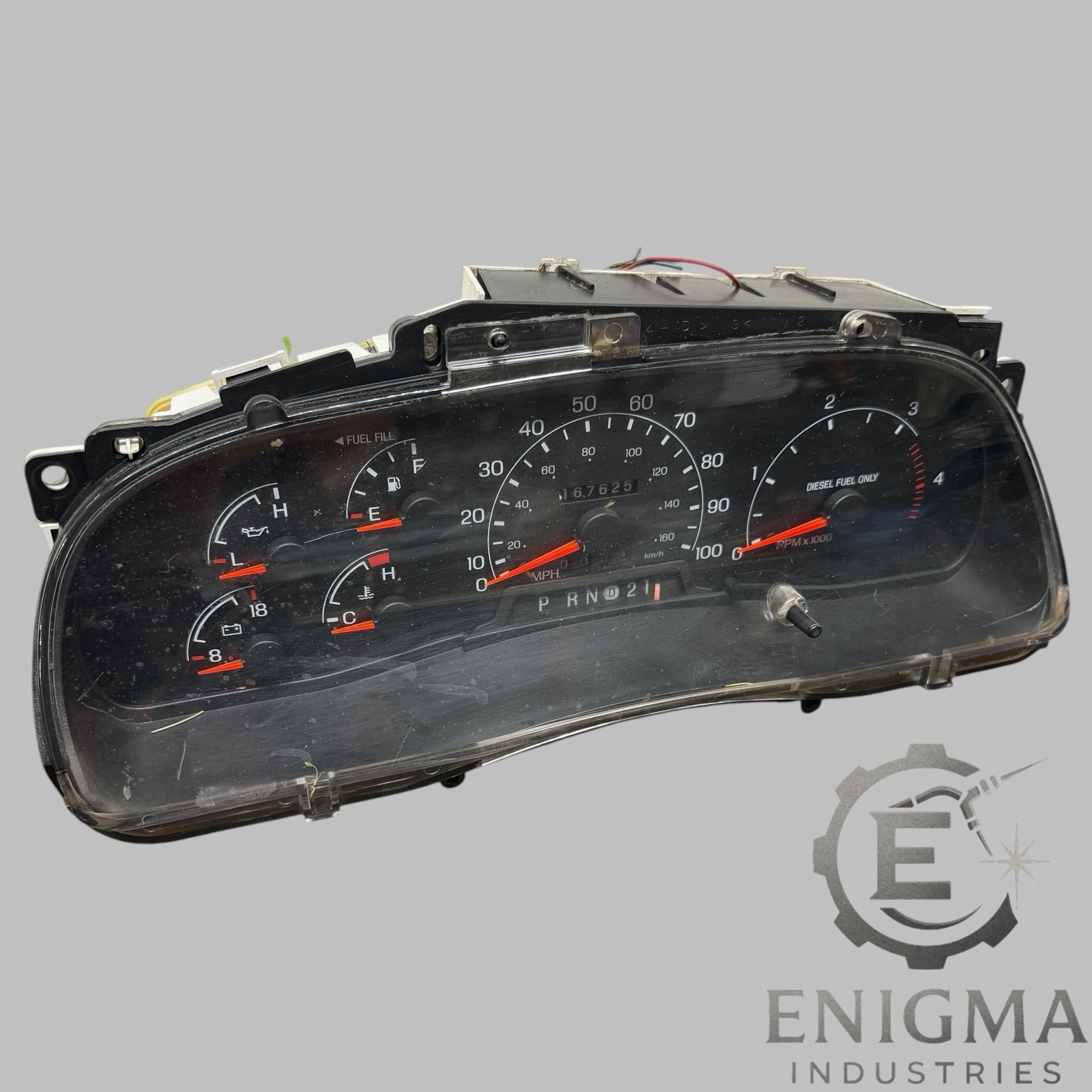 1999-2001 Ford F250 Super Duty 7.3L Diesel Speedometer Cluster MPH W/ Cable Nice