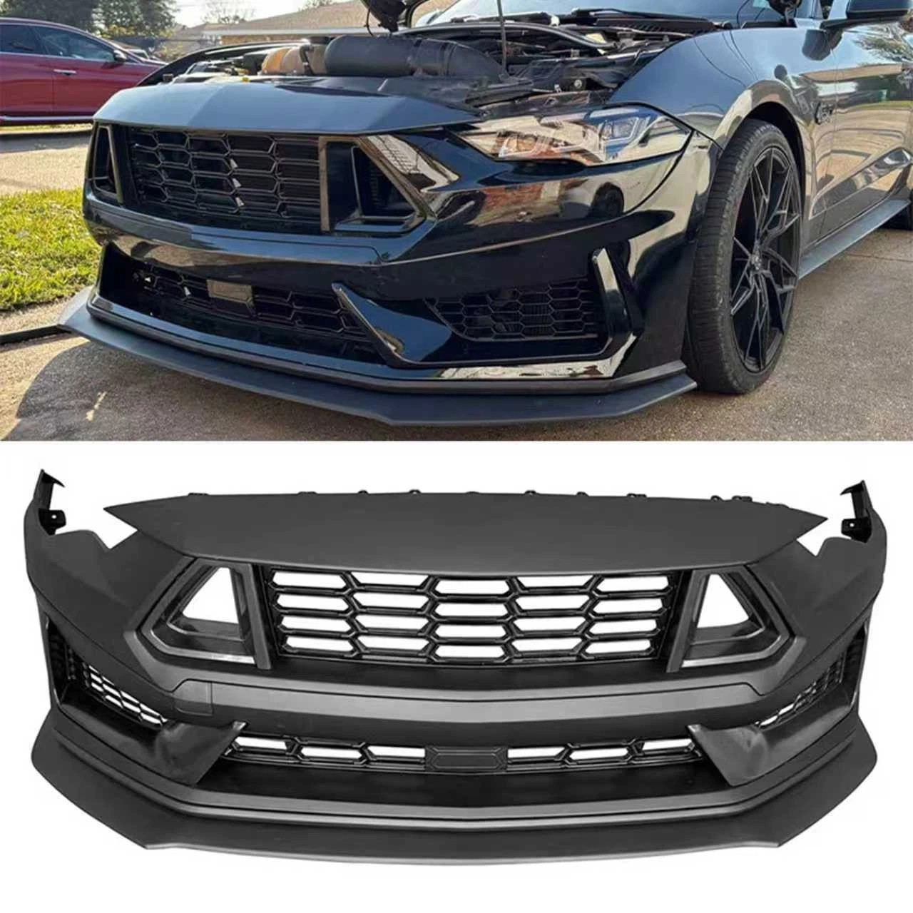 For Ford Mustang 2024-2025 Primer Dark Horse Style Front Bumper Cover Kit