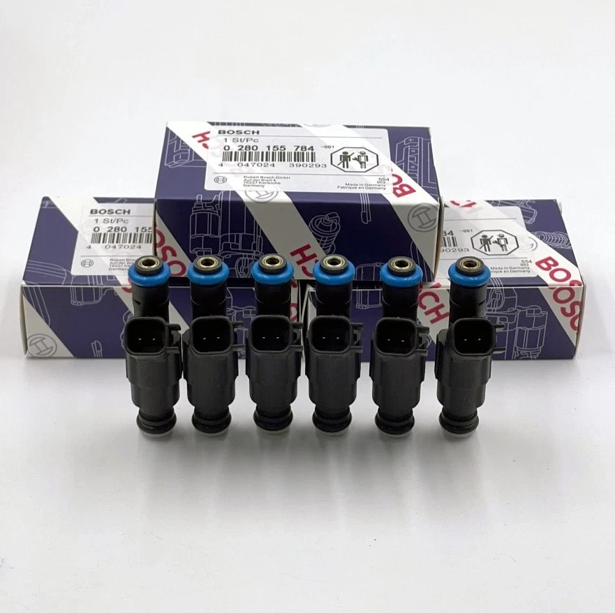 6X Original Bosch OEM 4-hole Fuel Injectors For 99-04 Jeep Cherokee Wrangler 4.0 6X Original Bosch OEM 4-hole Fuel Injectors For 99-04 Jeep Cherokee Wrangler 4.0