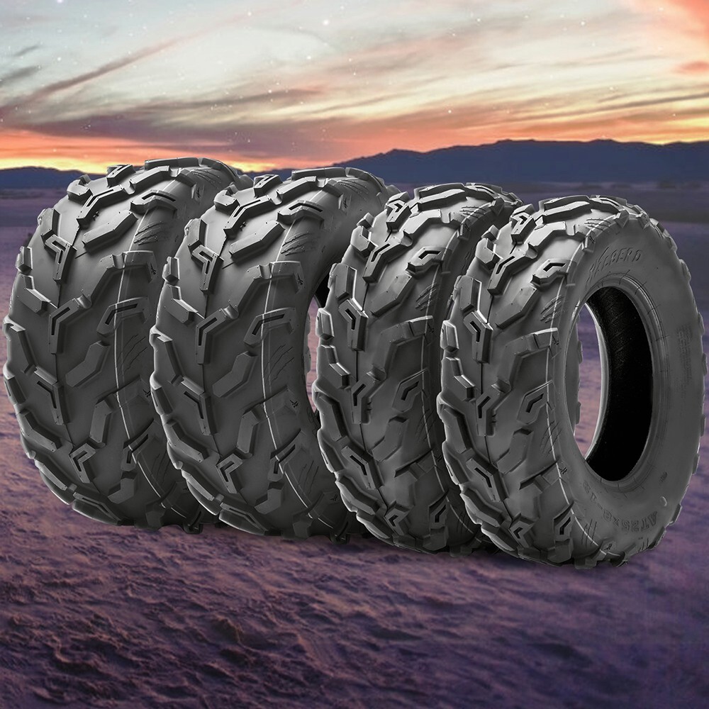 Set 4 25x8-12 25x10-12 ATV Tires UTV All Terrain 25x8x12 25x10x12 6PR Heavy Duty