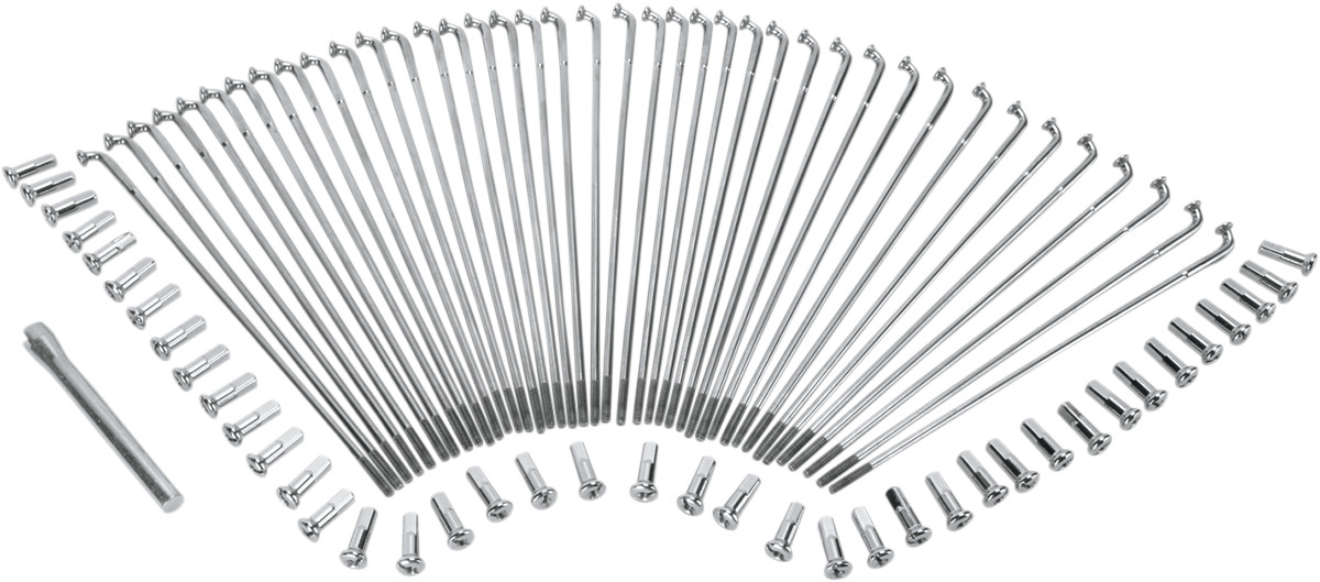 Drag Specialties Spoke Set Drop Center Front Stainless Steel 19\ Drag Specialties Spoke Set Drop Center Front Stainless Steel 19\