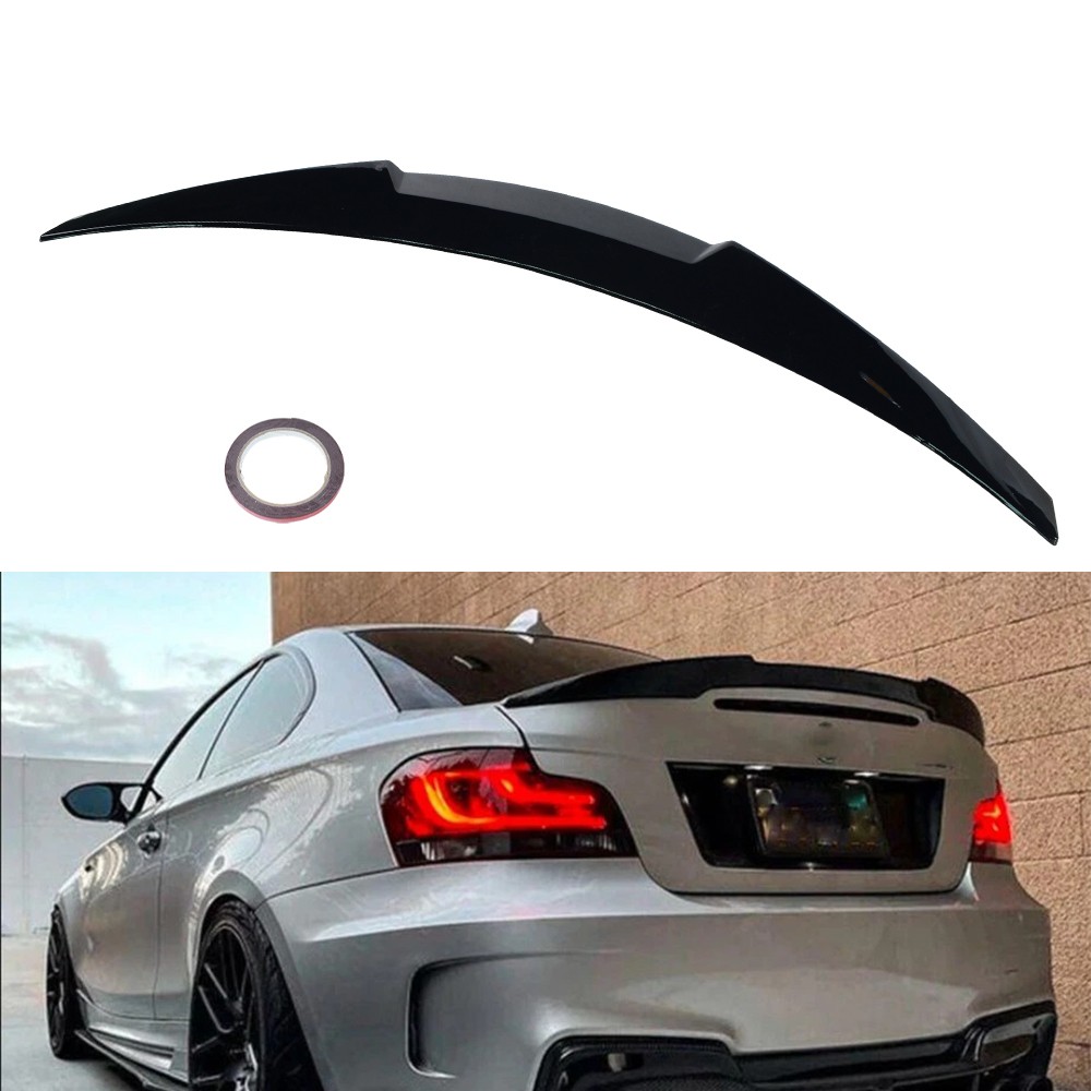 For 2007-2013 BMW E82 E88 1-Series Gloss Black M4 Style Rear Trunk Spoiler Wing