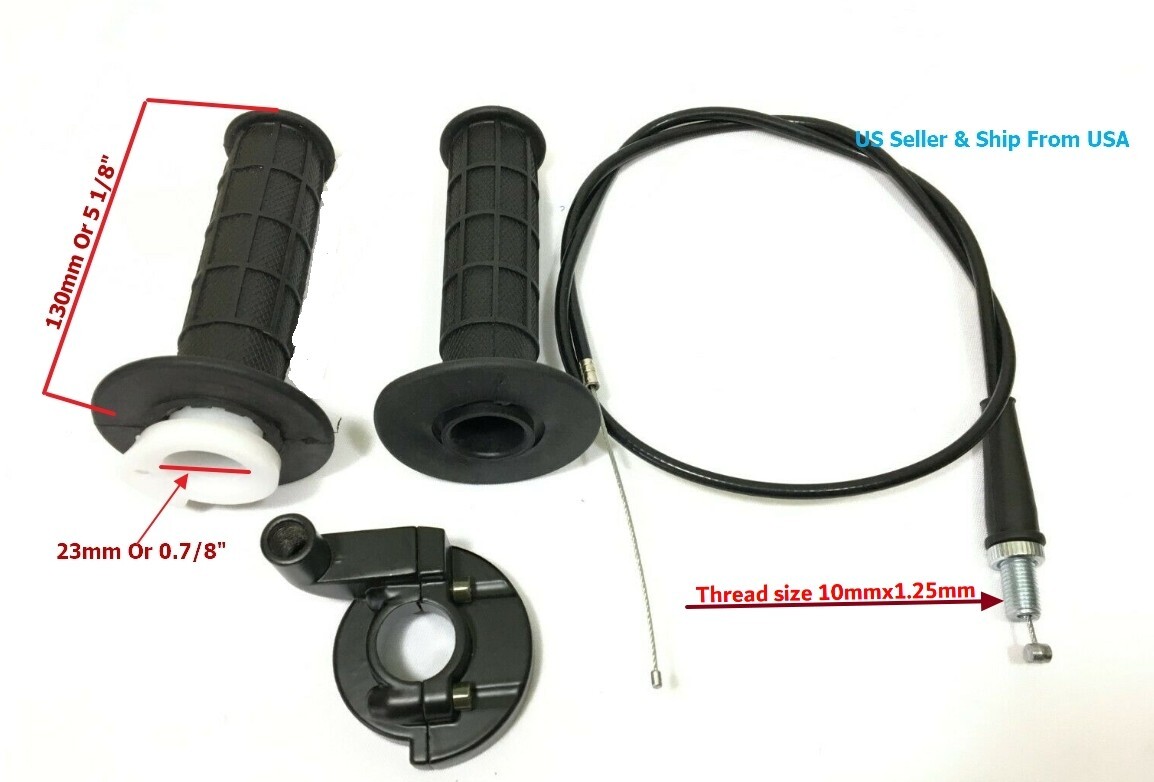 Twist Handle Bar Casting & Throttle Cable Suzuki JR50 1984-2006 Mini Bike (7/8
