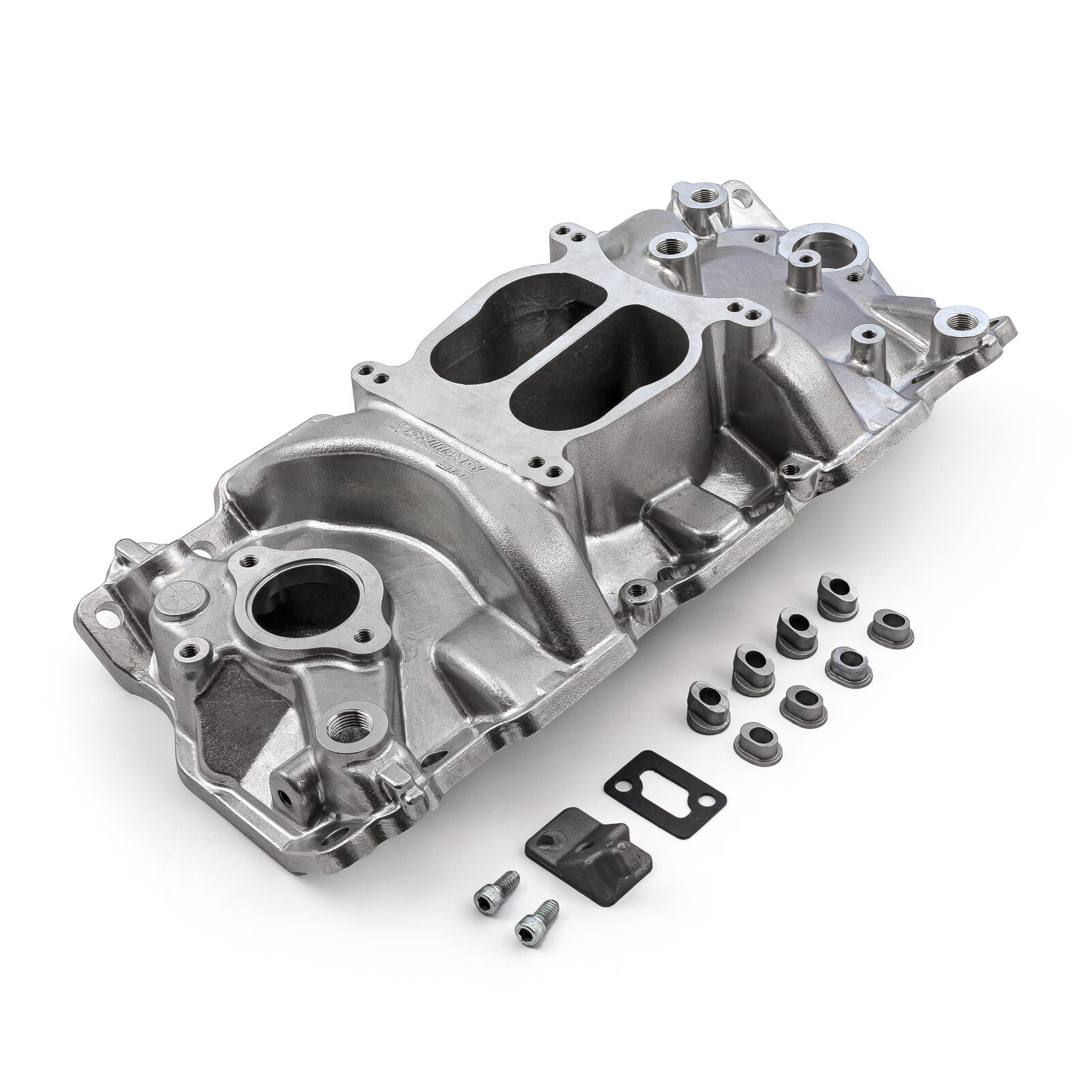 Polished LowRise Intake Manifold for 1957-1995 Chevy SBC 350 5.7 (Non EGR)