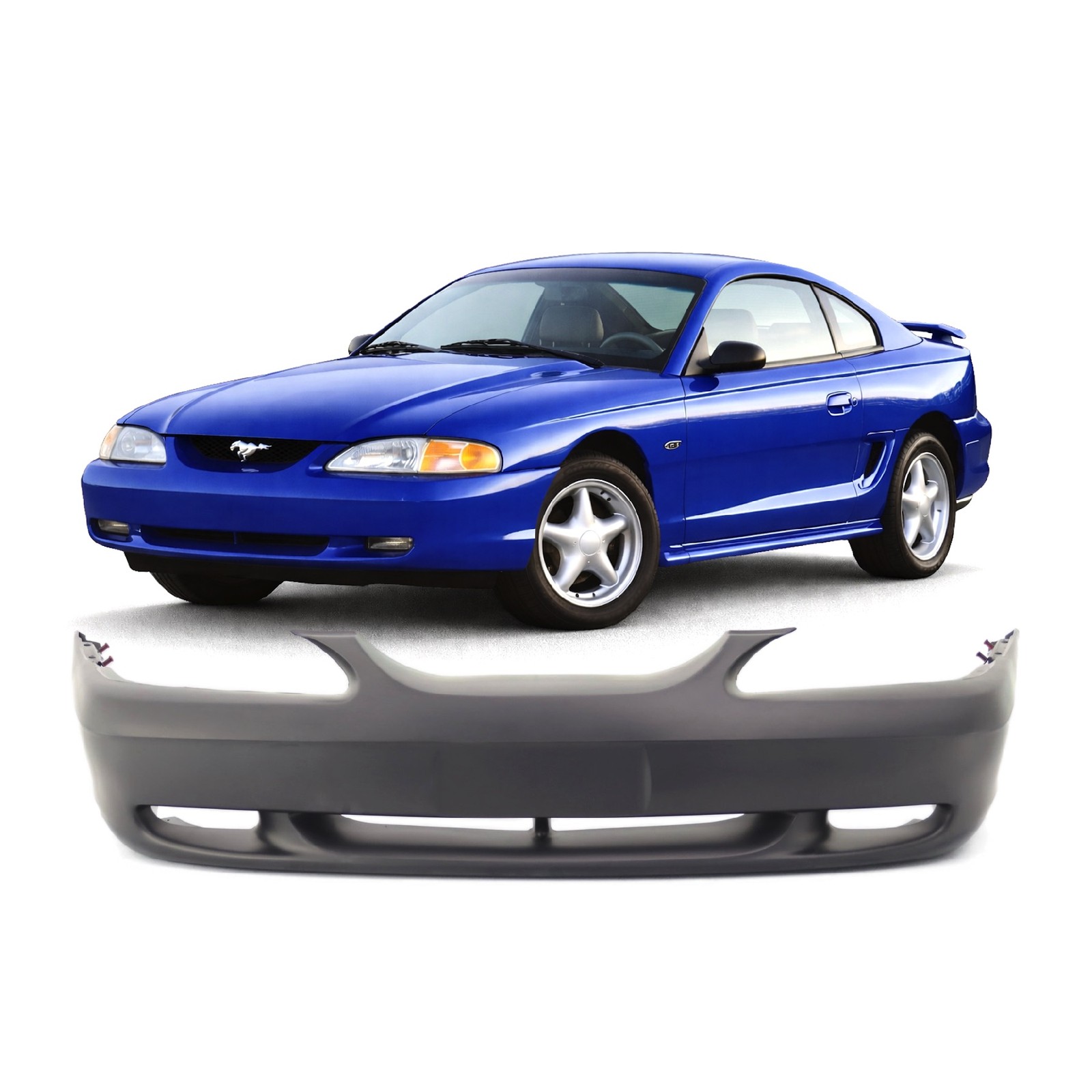 Bumper Cover Fascia For 1994-1998 Ford Mustang GT 94-98 FO1000126 Front Primed