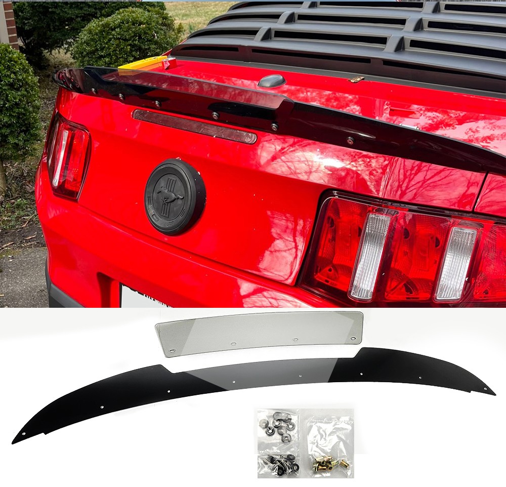 Fit 10-14 Ford Mustang 3/16 Polycarbonate Gloss Decklid Spoiler Flap Wicker bill