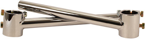 Universal 35mm Chrome Clip On Handlebars Set/2 NEW
