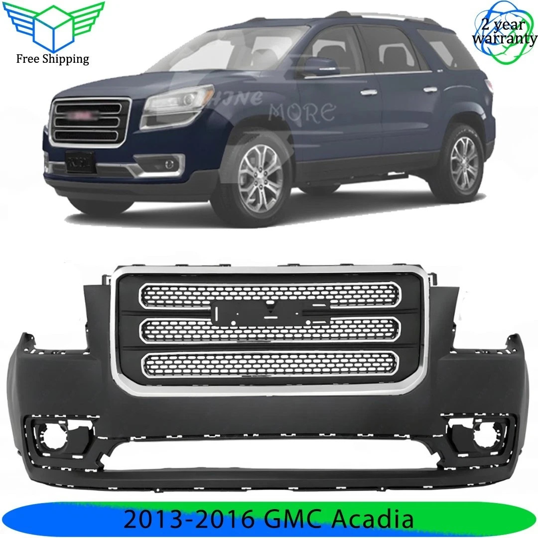 Front Bumper Cover Fascia & Grille Assembly Kit For 2013-2016 GMC Acadia