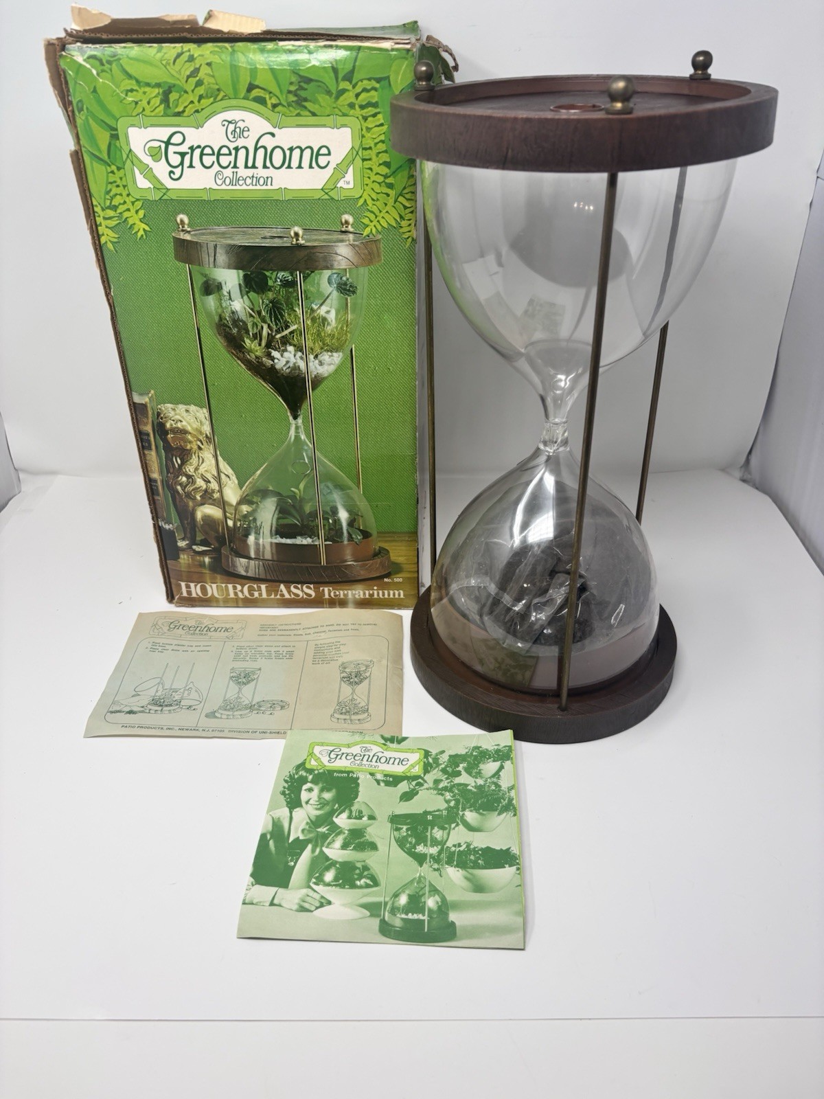 Vintage 1970s Hourglass Terrarium Greenhome Collection Model 500 New Old Stock