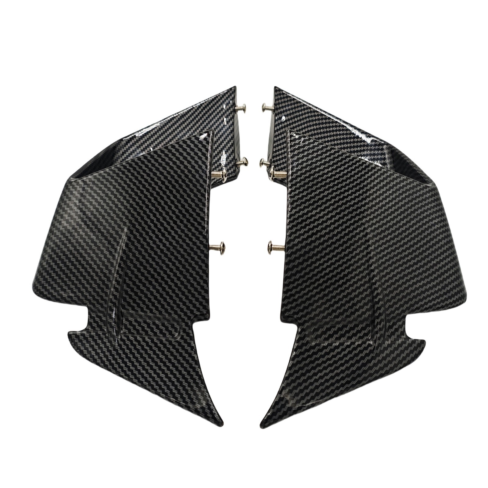 Carbon Pattern Front Spoiler Fixed Wind Winglets For BMW S1000RR M1000RR 2019-22