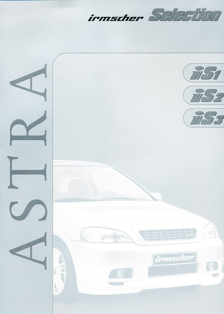 2000 2001 Irmscher Opel Astra Tuning German Original Sales Brochure 2000 2001 Irmscher Opel Astra Tuning German Original Sales Brochure