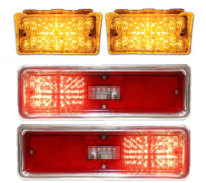 DIGI-TAILS LED Tail Light and Front Marker Light Panel Set 1970-1972 Chevy Nova 