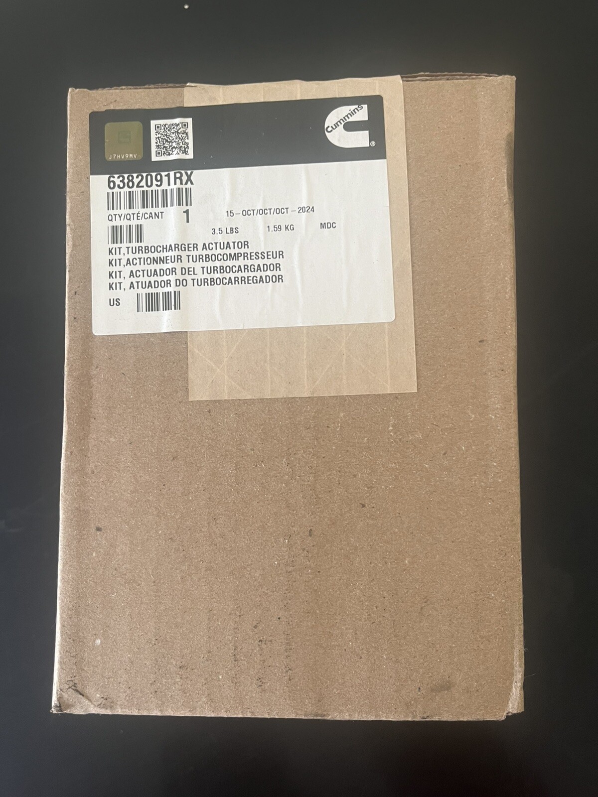 New, Genuine Cummins VGT, TURBOCHARGER ACTUATOR part# 6382091RX NO CORE CHARGE New, Genuine Cummins VGT, TURBOCHARGER ACTUATOR part# 6382091RX NO CORE CHARGE