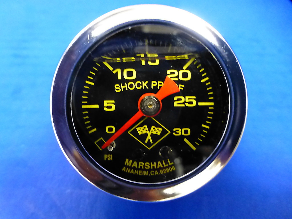 Marshall Gauge 0-30 psi Fuel Pressure Oil Pressure 1.5\ Marshall Gauge 0-30 psi Fuel Pressure Oil Pressure 1.5\