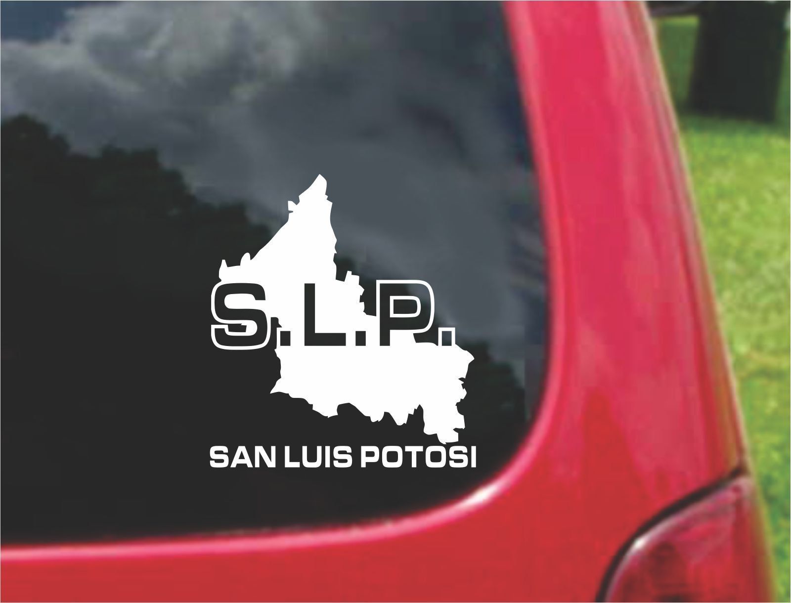 2 (PCS) San Luis Potosi Mexico Outline Map Stickers 20 Colors To Choose From 
