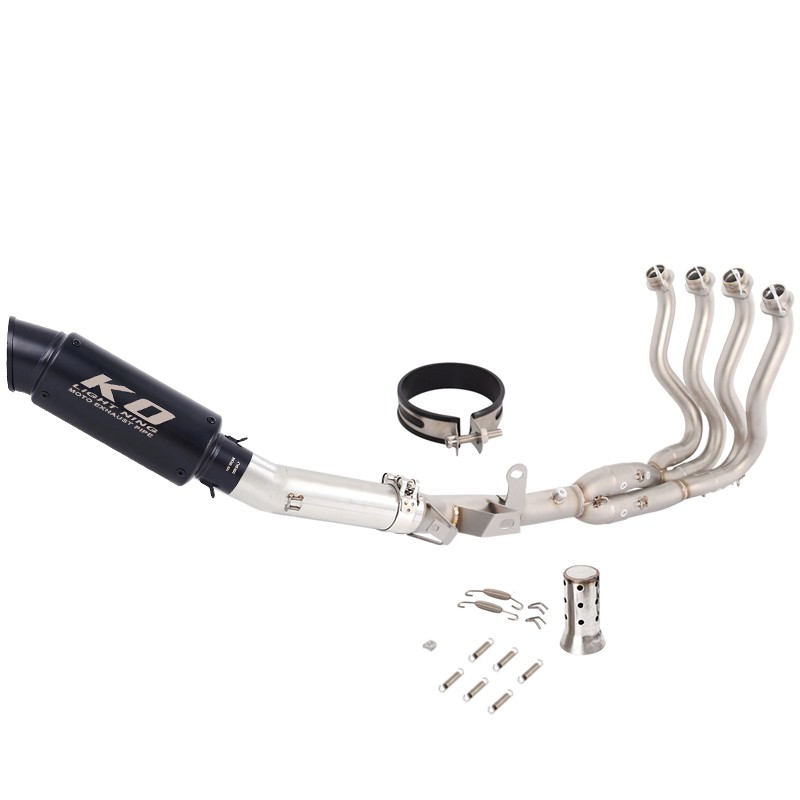 For Suzuki GSXR600 GSXR750 2011-2026 Exhaust System Header Pipe Black Muffler