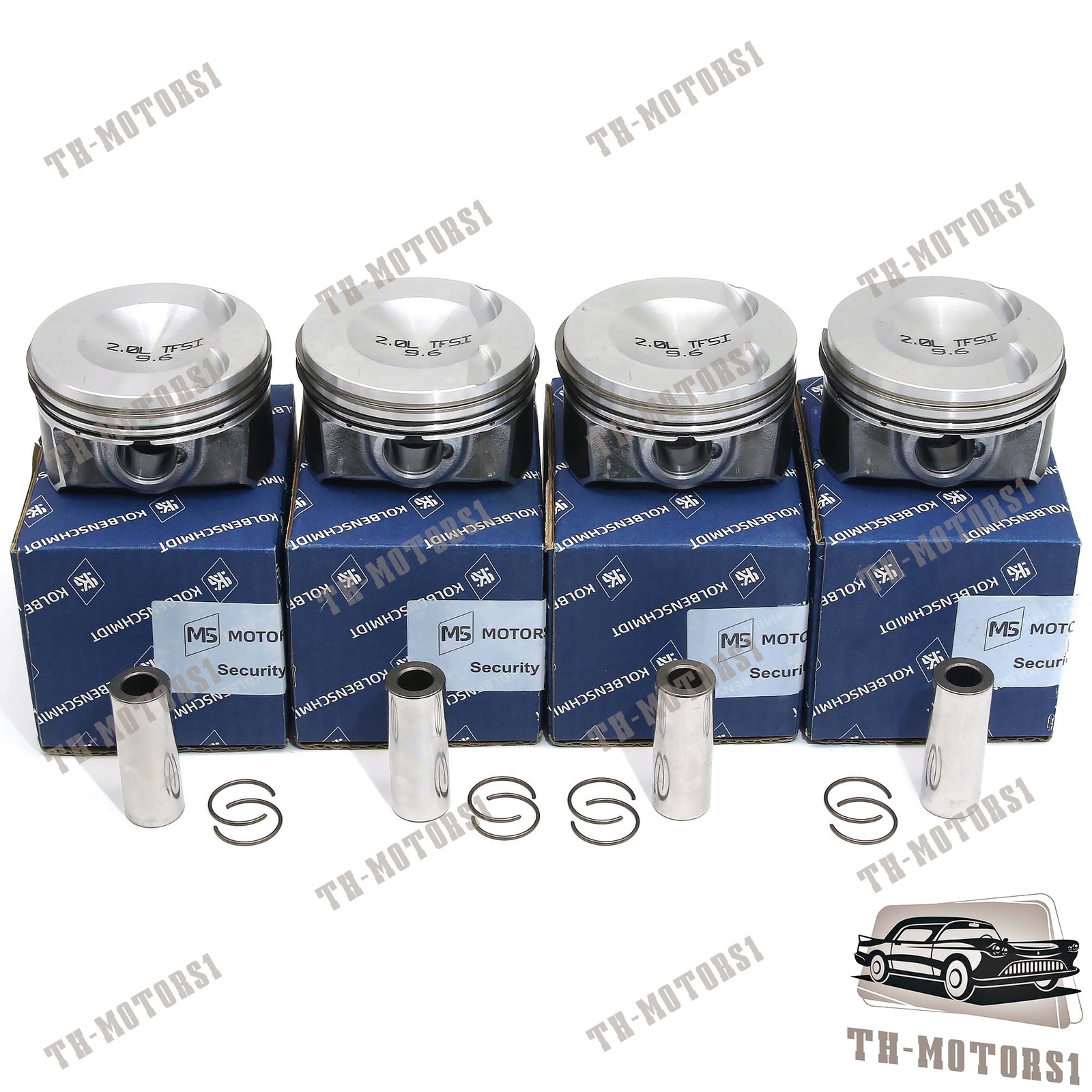 4 x KS Upgraded Pistons with Rings to improve oil consumption for VW AUDI 2.0T