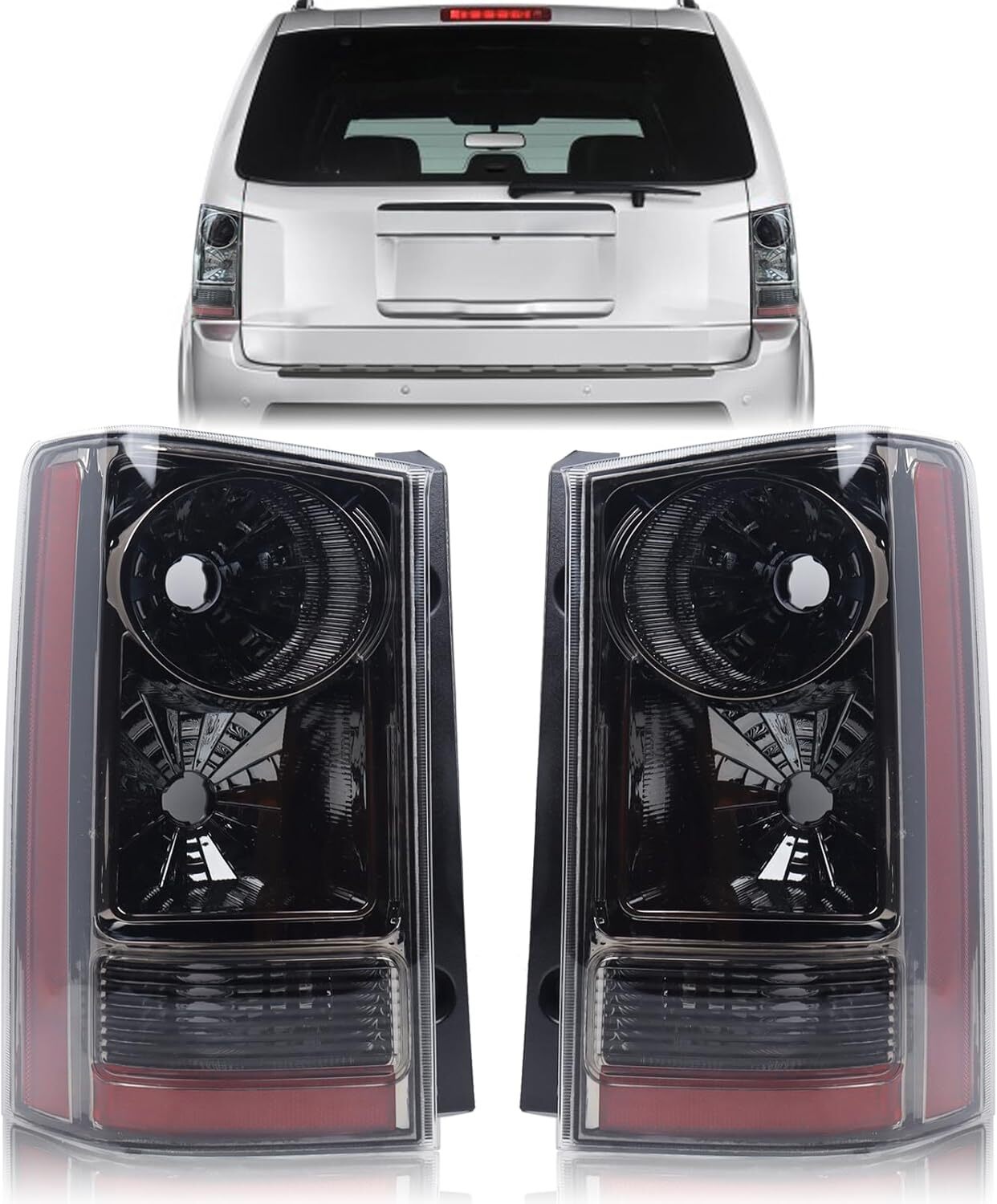 For 2009-2015 Honda Pilot Pair Tail Lights Brake Lamps Driver Passenger Side