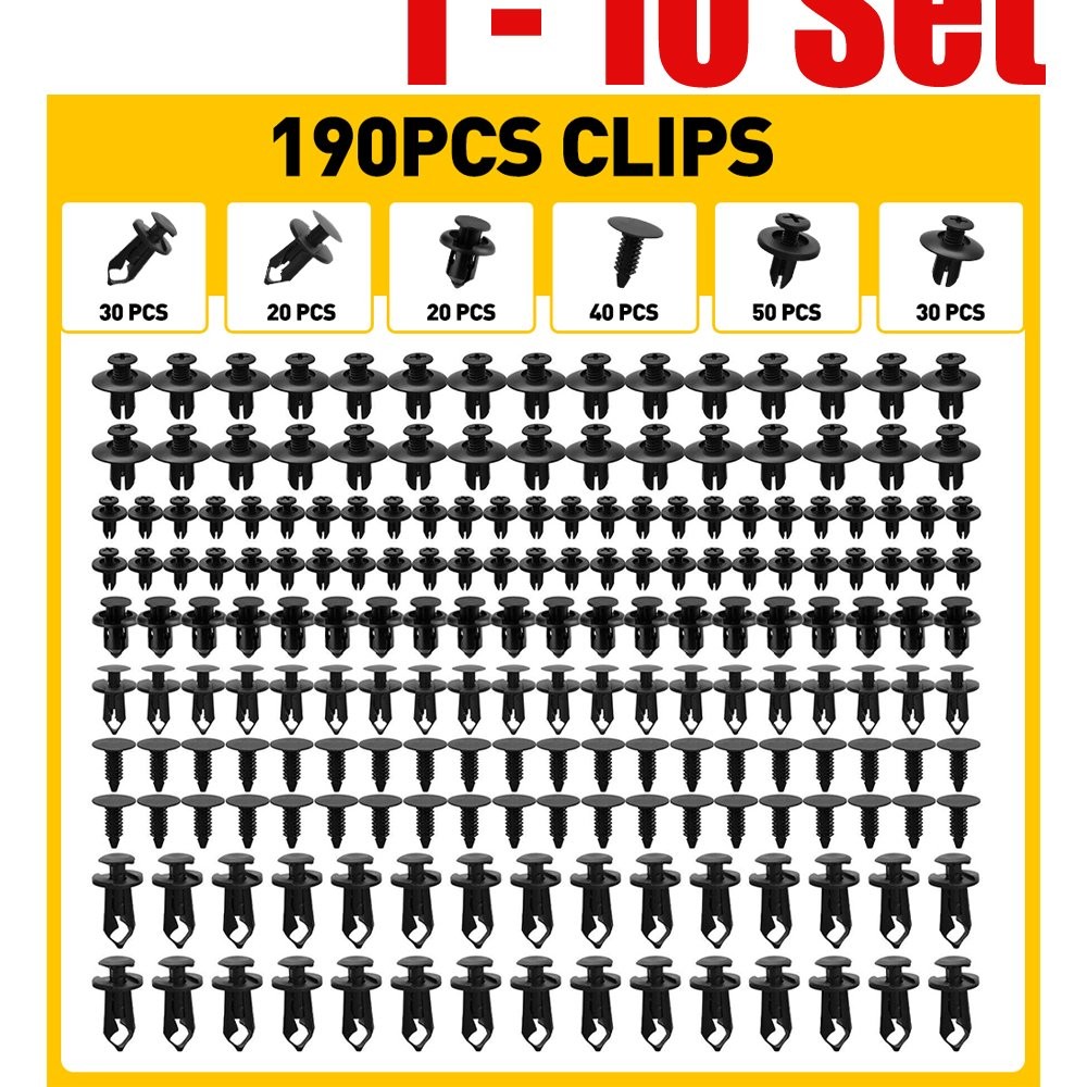 190-1900X Fastener Body Universal Plastic Clips Panel Rivets Fender Retainer US
