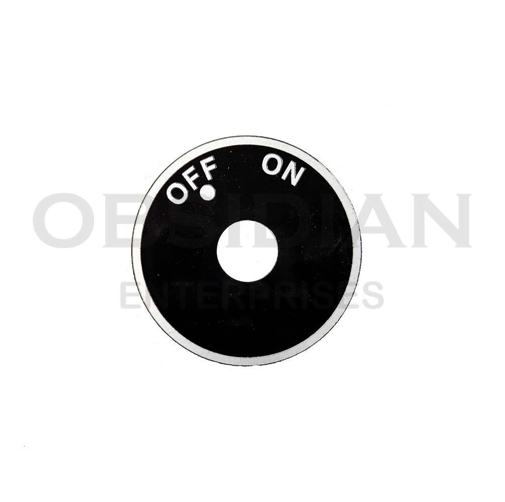 Vintage Alloy Rotary On Off Blank Name Plate