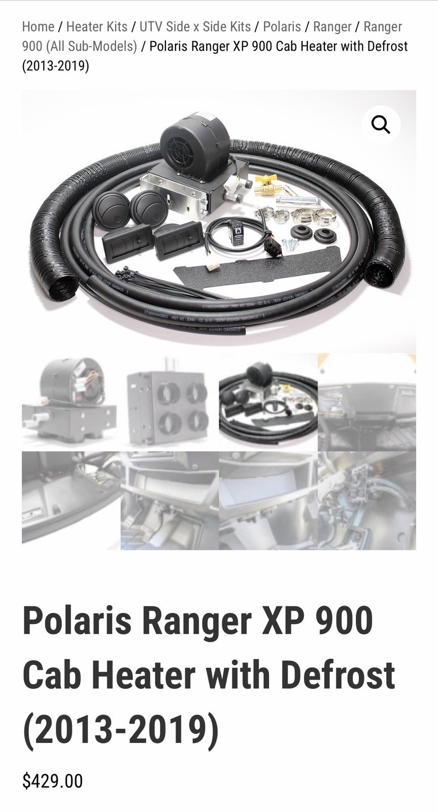 Polaris Ranger 900 XP Inferno Heater With Defrost New In Box Polaris Ranger 900 XP Inferno Heater With Defrost New In Box