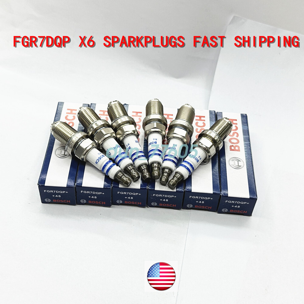 6P FGR7DQP 12120037607 SparkPlugs Bosch Platinum+4 4417 For BMW E39E46 E83E36E53