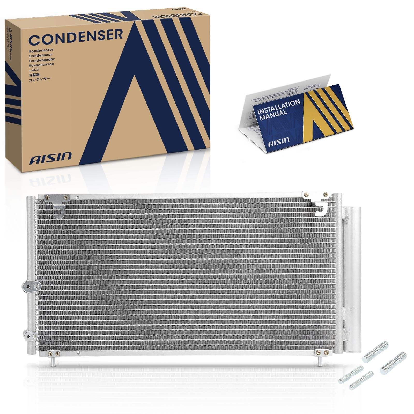AISIN A/C Condenser with Receiver Drier for Toyota MR2 Spyder 2000-2005 AISIN A/C Condenser with Receiver Drier for Toyota MR2 Spyder 2000-2005