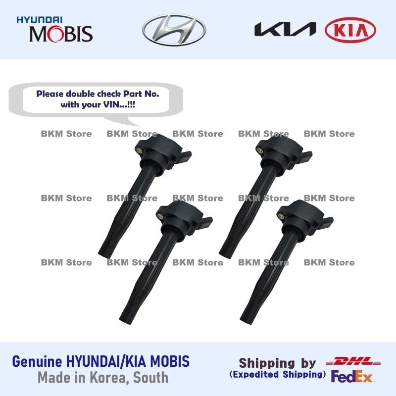 Genuine OEM 273012M417 Ignition Coil Assy 4PCS for Hyundai, Kia Motors