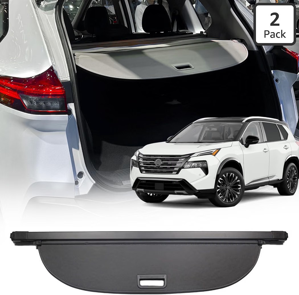 ​Retractable Leather Cargo Cover Trunk Shade For 2021-2026 Nissan Rogue S SV SL