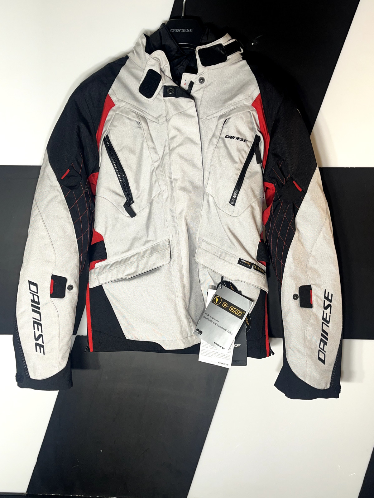 Dainese X-Tourer Lady D-Dry Jacket in White and Red, Size 42 202654609-02A-42