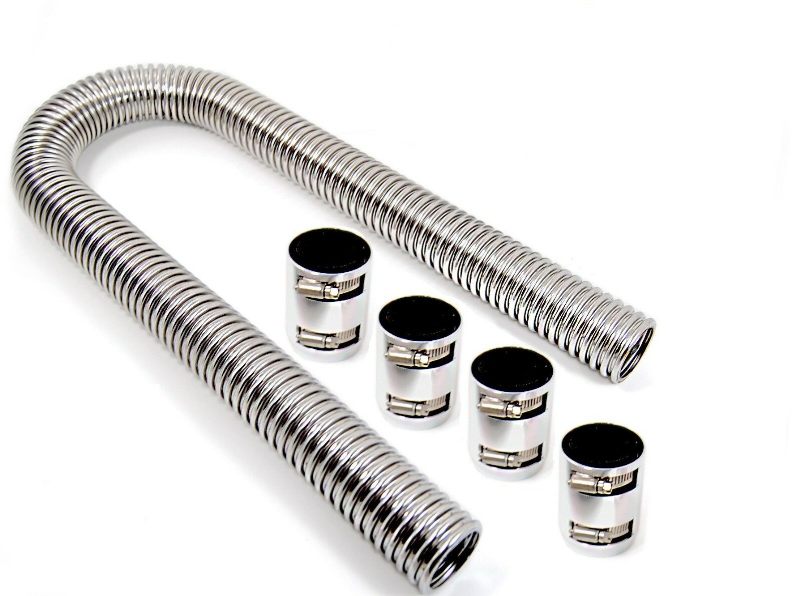 Universal Radiator Hose Kit Flexible Water Coolant Alum Caps 48\ Universal Radiator Hose Kit Flexible Water Coolant Alum Caps 48\