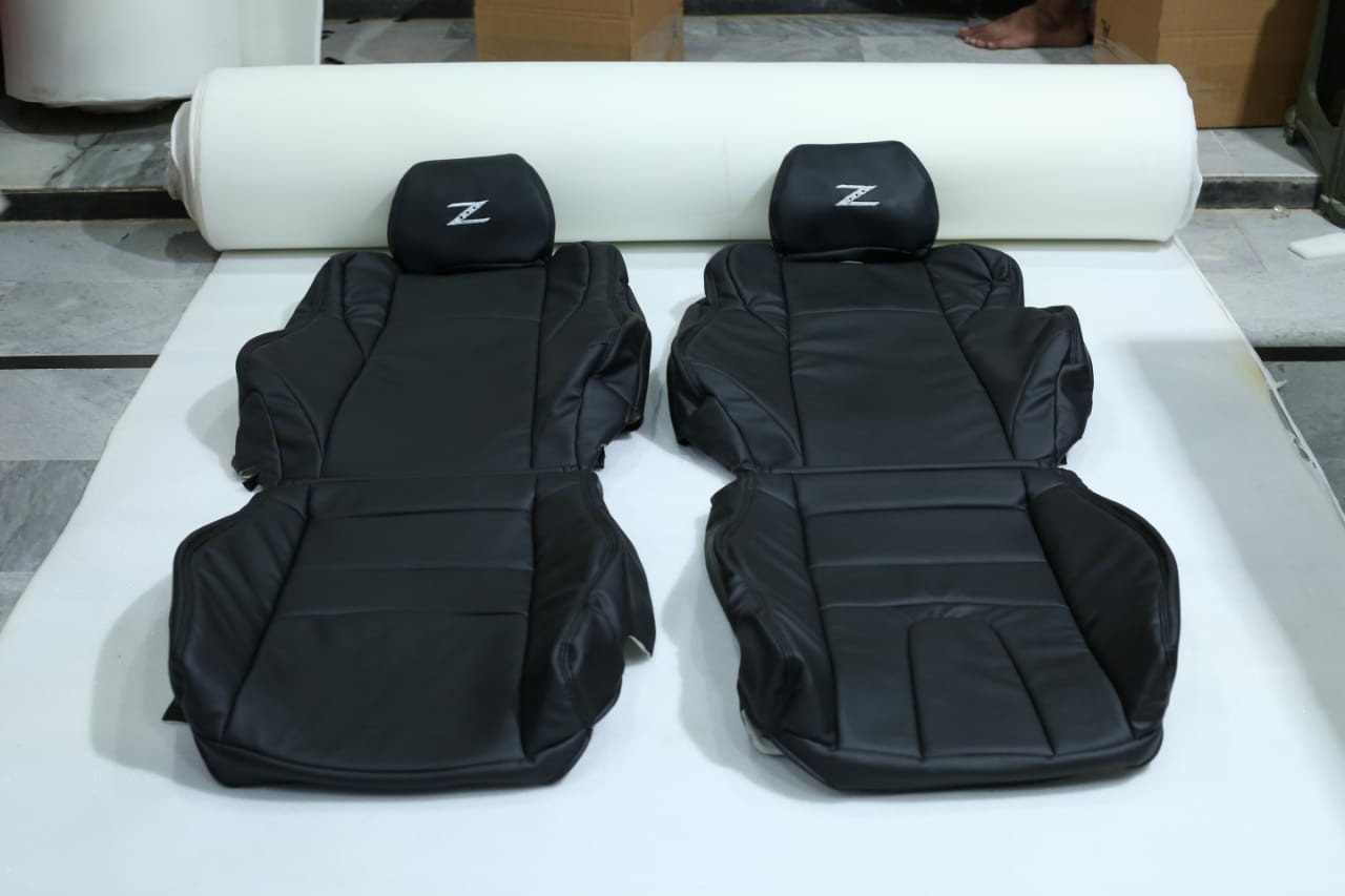 FIT FOR NISSAN 350Z  2003-2008 BLACK SYNTHETIC SPORTS LEATHER SEATCOVERS 