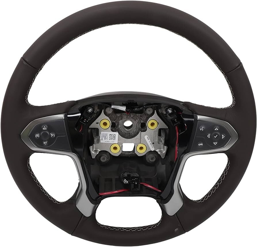 GENUINE 14-20 Fit Silverado Suburban Tahoe Cocoa Leather Steering Wheel 84483747 GENUINE 14-20 Fit Silverado Suburban Tahoe Cocoa Leather Steering Wheel 84483747