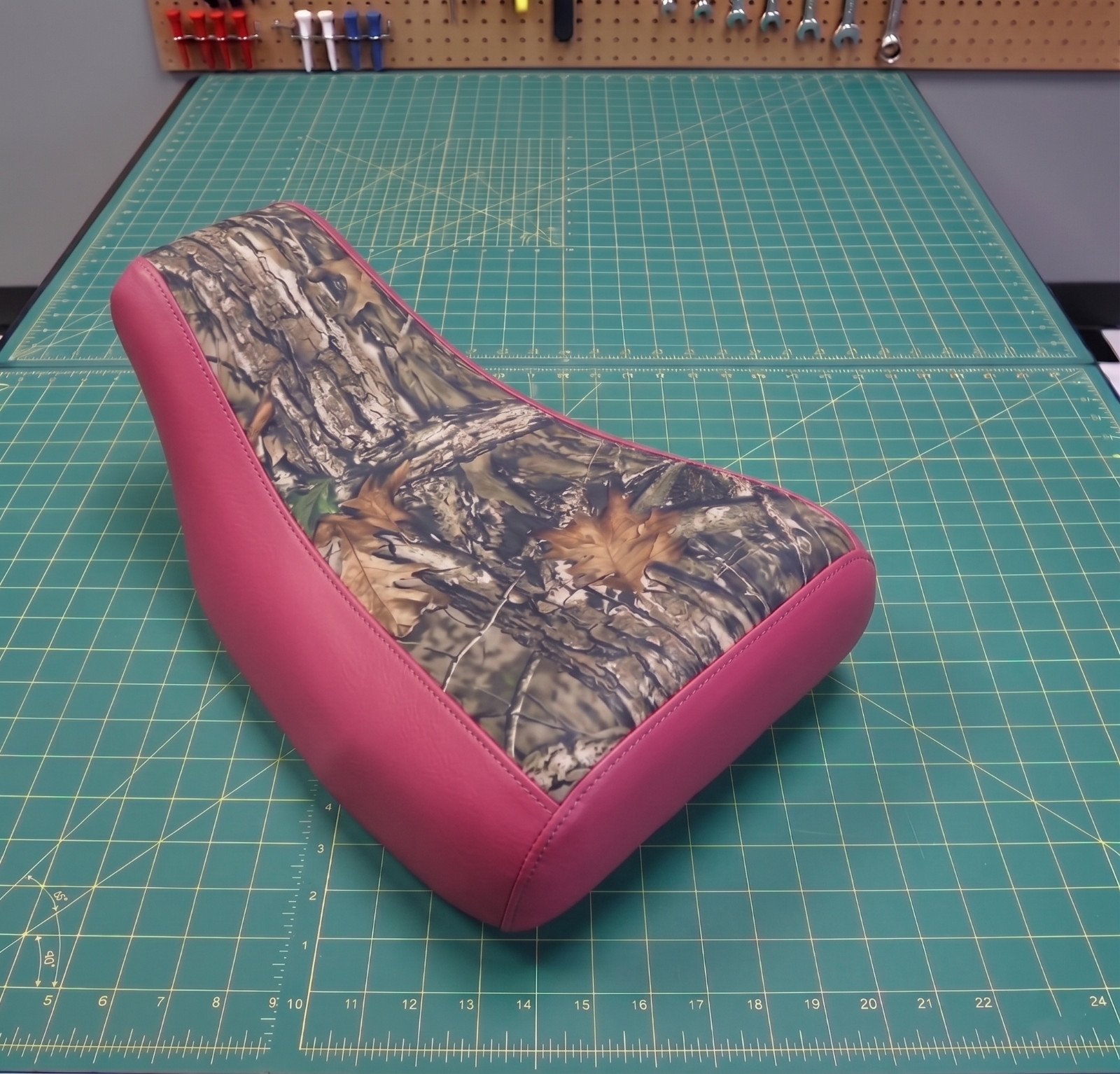 Honda TRX350 Foreman Seat Cover For 1986 To 1989 Camo Pink Vinyl Seat Cover